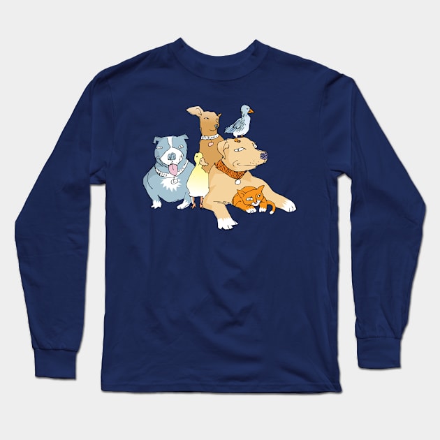 pet club Long Sleeve T-Shirt by vectormutt